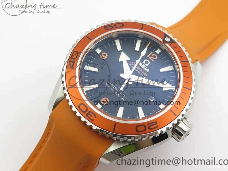 0109 UrbanStyle Planet Ocean Pro Orange Bezel 45mm OMF 1:1 Best Edition On Rubber Strap A8500 (Black Balance Wheel) 8138